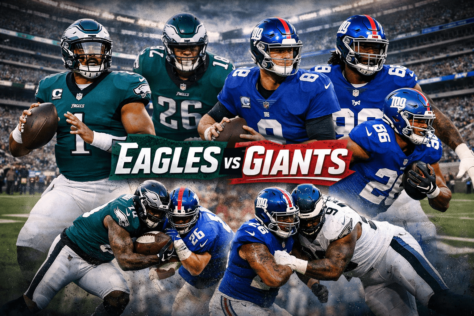 Philadelphia Eagles vs New York Giants Match Player Stats