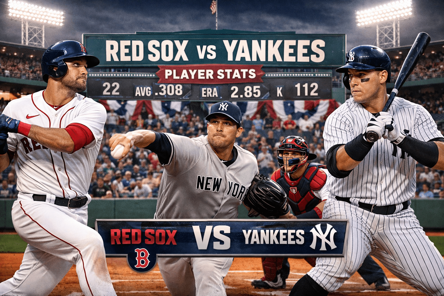 Red Sox vs New York Yankees Match Player Stats