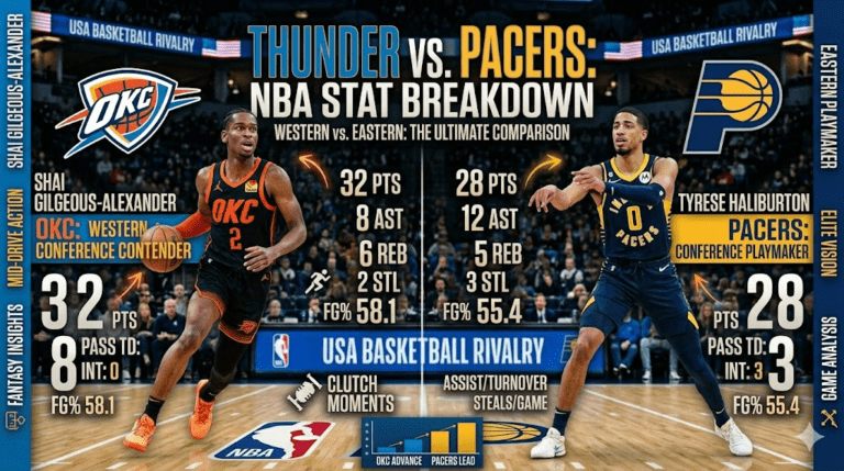 Oklahoma City Thunder vs Indiana Pacers Match Player Stats