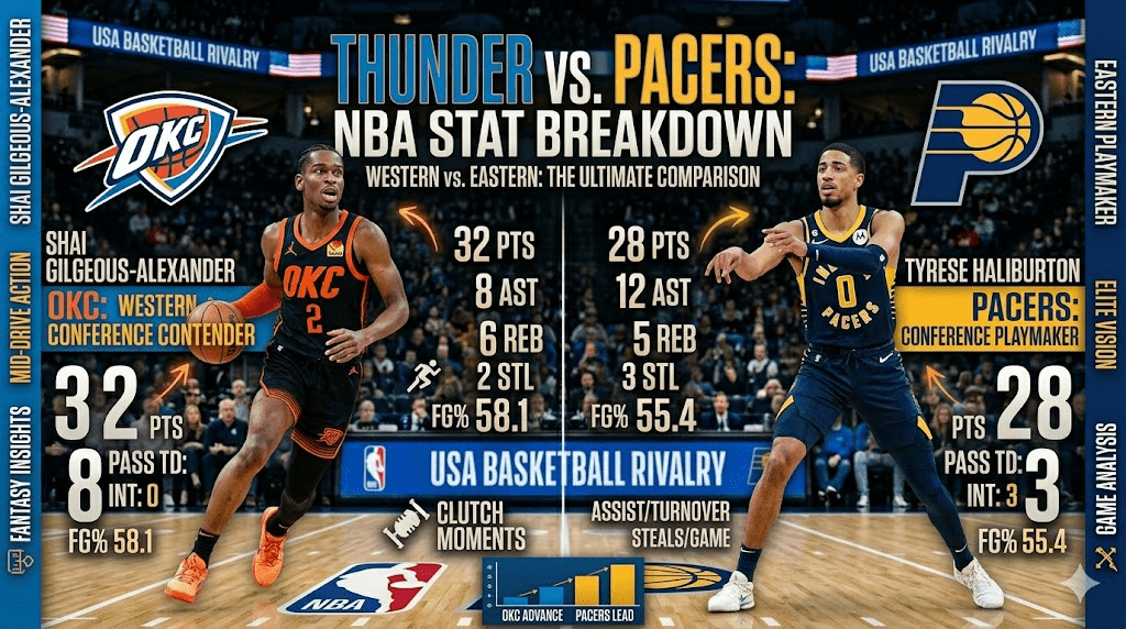 Oklahoma City Thunder vs Indiana Pacers Match Player Stats