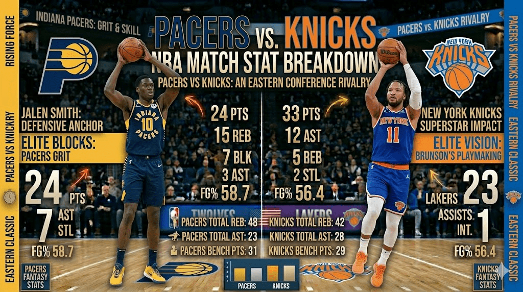 Pacers vs Knicks Match Player Stats