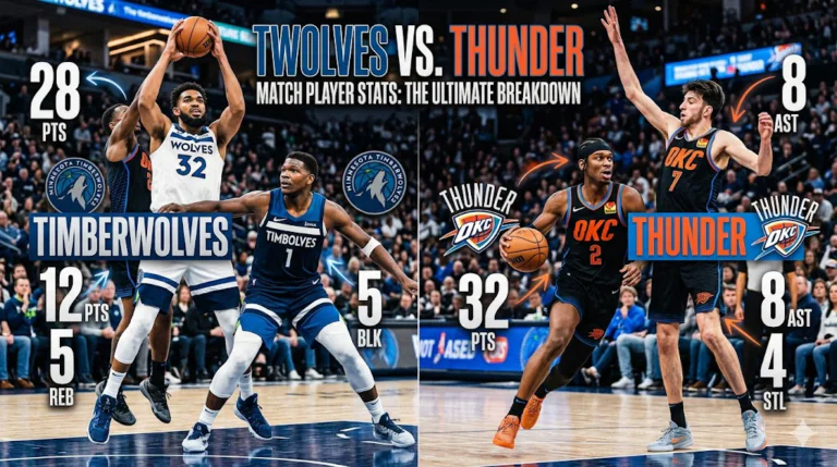 Timberwolves vs Oklahoma City Thunder Match Player Stats