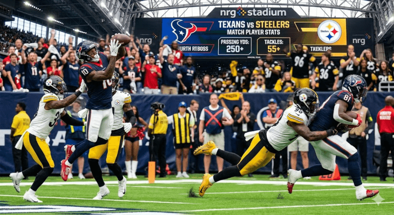 Texans vs Pittsburgh Steelers Match Player Stats