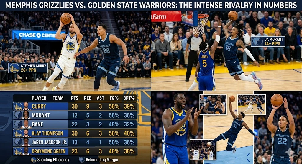 Memphis Grizzlies vs Golden State Warriors Match Player Stats
