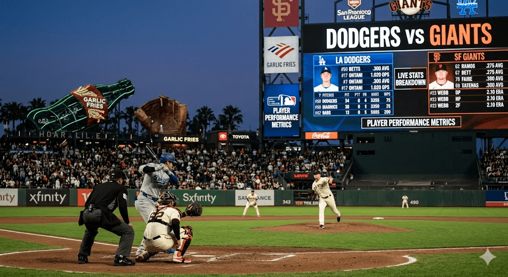Dodgers vs San Francisco Giants Match Player Stats