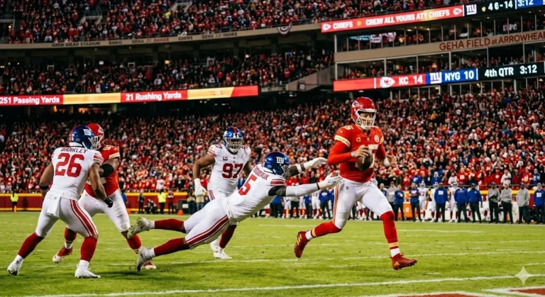 Kansas City Chiefs vs New York Giants Match Player Stats