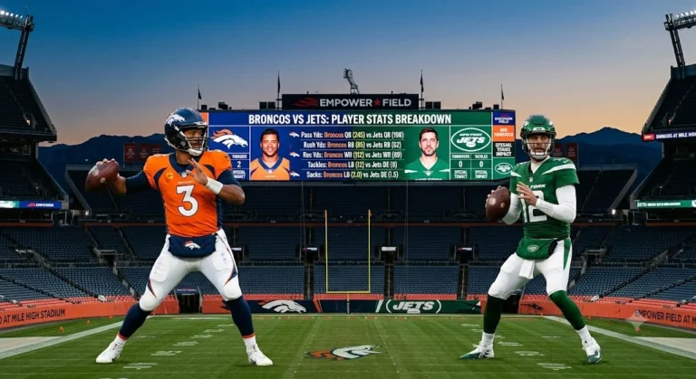 Denver Broncos vs New York Jets Match Player Stats