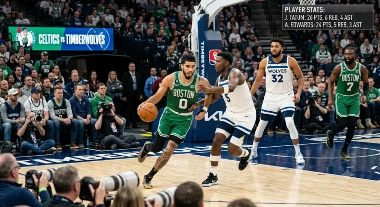 celtics vs timberwolves match player stats