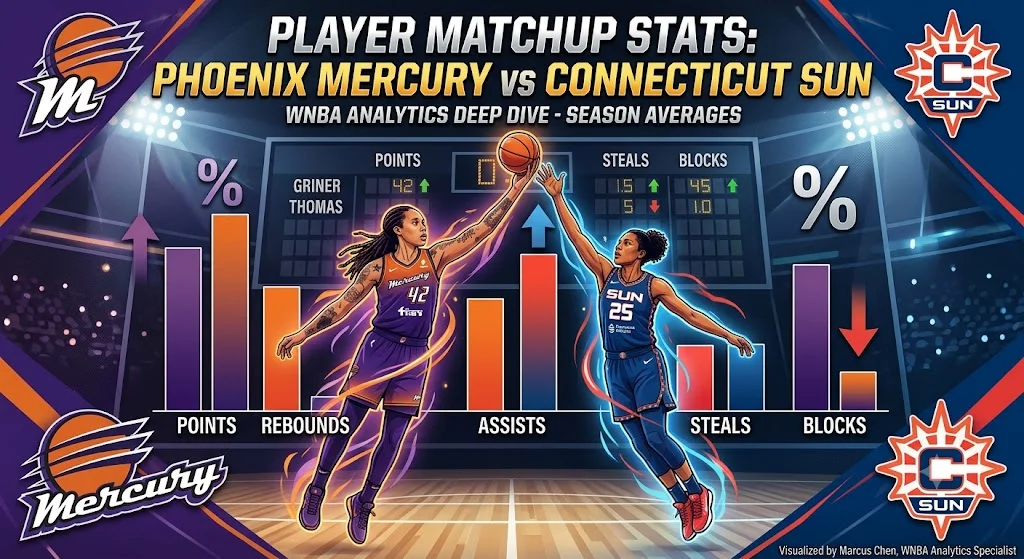 Phoenix Mercury vs Connecticut Sun Match Player Stats