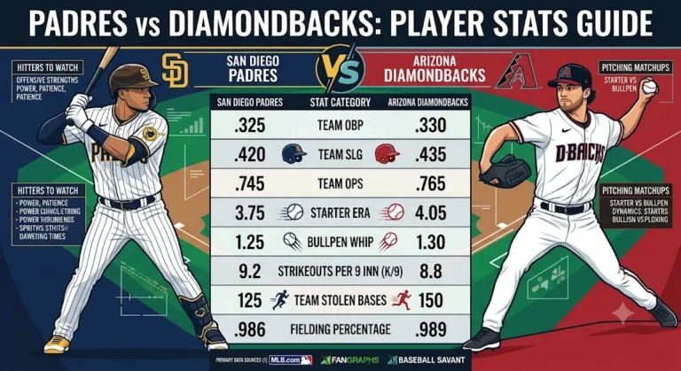 Padres vs Diamondbacks Match Player Stats