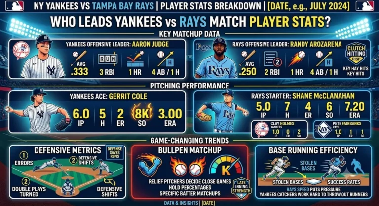 New York Yankees vs Tampa Bay Rays Match Player Stats