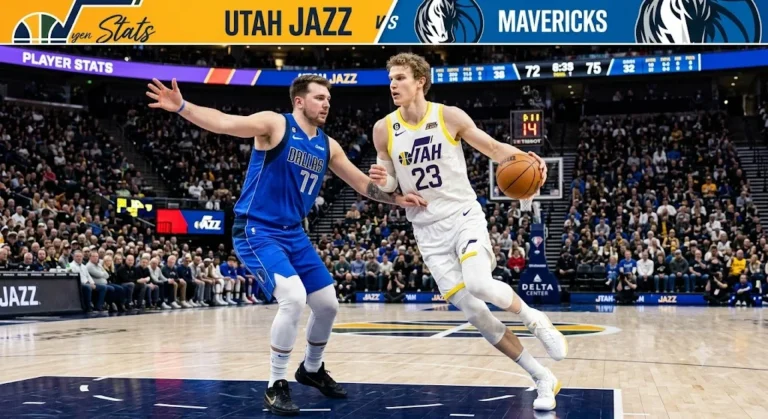 Utah Jazz vs Dallas Mavericks Match Player Stats