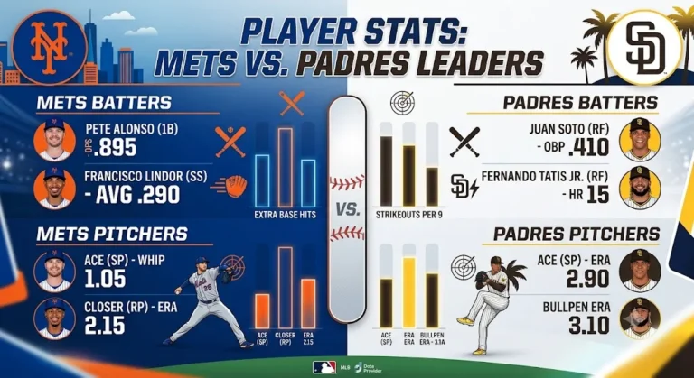 Mets vs Padres Match Player Stats