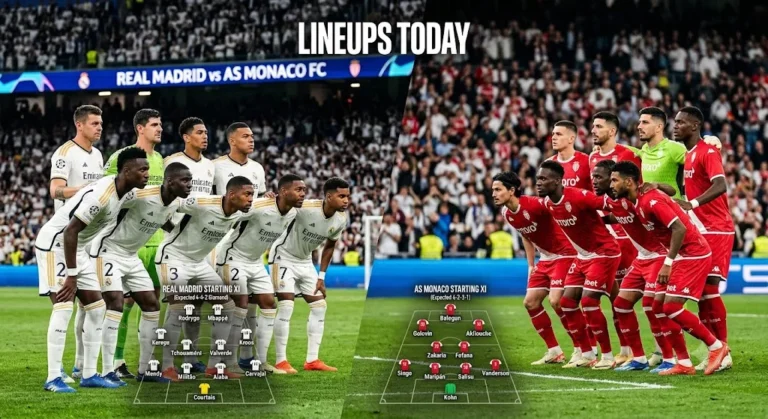 Real Madrid vs AS Monaco FC Lineups