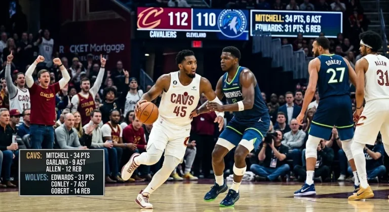 Cleveland Cavaliers vs Timberwolves Match Player Stats